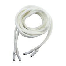 HAND® A Pair of White Hoodie Cords with Waterproof Cord Ends - 130 cm Long - Set of 2