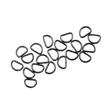 HAND® Dark Gun Metal Tone 14 mm Small D Ring Buckle - for Making or Repairing Belts, Bags 14 mm W x 10 mm H - Pack of 20