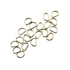 HAND® Gold Tone 14 mm small D Ring Buckle - for Making or Repairing Belts, Bags 14 mm W x 10 mm H - Pack of 20