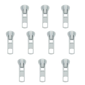 HAND® LLT-JY-5-W No.5 Zip Pulls AUTOMATIC Head Slider White - 26 mm x 11 mm - Pack of 10