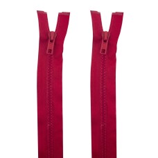 2 PCs No.5 Red Plastic Open End Automatic Zips 70cmL x 33mmW