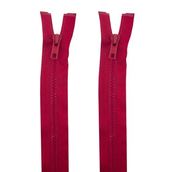 HAND® 2 PCs No.5 Red Plastic Closed End Automatic Zips 65cmL x 33mmW