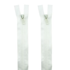 HAND® 2 PCs No.5 White Plastic Closed End Automatic Zips 65cmL x 33mmW