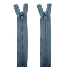 2 PCs No.5 Grey Plastic Open End Automatic Zips 70cmL x 33mmW