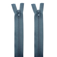 2 PCs No.5 Grey Plastic Open End Automatic Zips 60cmL x 33mmW