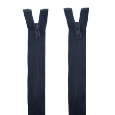 2 PCs No.5 Navy Plastic Open End Automatic Zips 65cmL x 33mmW