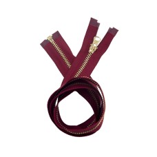 HAND® Burgundy 2 PCs No.3 Brass Closed Ended Zipper 65cmL x 28mmW