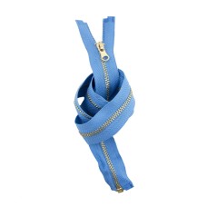 HAND® Cornflower Blue 2 PCs No.3 Brass Open Ended Zipper 65cmL x 28mmW