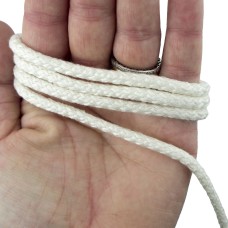S-SGM-4.0 Off White Silky Rope Trim with Solid Core for Garment and Soft Furnishing Embellishment - 4mm Diameter - 10 Metres