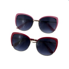 HAND® 2 Pairs of Ladies Coloured Cat Eyes Frame Sunglasses - Frame 135 mm Wide x Arm 135 mm Long - 100% UV400 protection