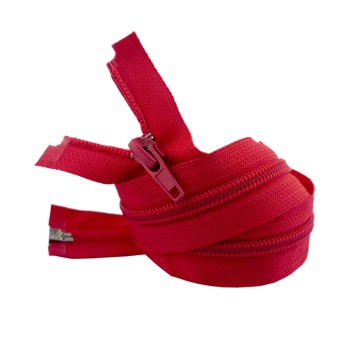 HAND® 2 PCs No.7 Nylon Coral Red Open End Automatic Zips 65 cm L x 3 cm W