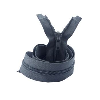 HAND® 2 PCs No.7 Nylon Dark Grey Open End Automatic Zips 65 cm L x 3 cm W