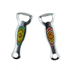 HAND® Pack of 2 Stainless Steel Bottle Openers with Colourful Motifs - 9 cm Long