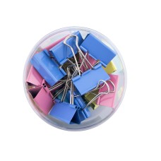 HAND® CS-1641B Large Colourful Foldback Bulldog Paper Clips 41 mm - Pack of 24