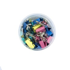 HAND® CS-1619B 3/4" Small Colourful Foldback Bulldog Paper Clips for Home, School and Office - 19 mm - Pack of 40