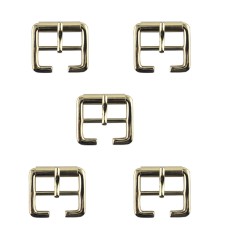 HAND® 4 PCS F6280 Light Shiny Gold Square Metal Buckles - 23 x 28 mm - for Belts, Bags and Shoes