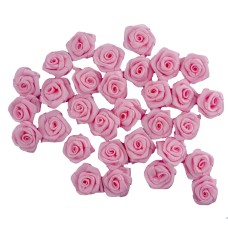 HAND® Baby Pink Small Pretty Rose Ribbon Trims for Clothing, Accessory and Soft Furnishings Embellishment - 17 mm - Pack of 30