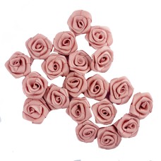 HAND® Deep Salmon Pink Medium Pretty Rose Ribbon Trims for Clothing, Accessory and Soft Furnishings Embellishment - 21 mm - Pack of 20
