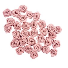 HAND® Deep Salmon Pink Small Pretty Rose Ribbon Trims for Clothing, Accessory and Soft Furnishings Embellishment - 17 mm - Pack of 30