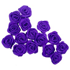 HAND® Purple Large Pretty Rose Ribbon Trims for Clothing, Accessory and Soft Furnishings Embellishment - 28 mm - Pack of 15