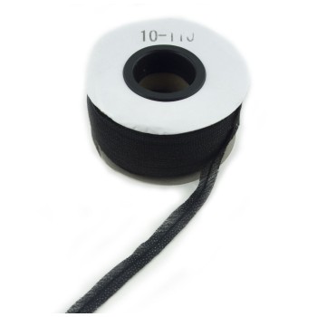 HAND® 10-110 Black Single-Side Fabric Fusible Bias Tape with Middle Stitching - 100 Yards (91.4 Metres) Long x 10 mm Wide