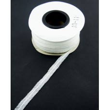 HAND® 10-110 White Single-Side Fabric Fusible Bias Tape with Middle Stitching - 100 Yards (91.4 Metres) Long x 10 mm Wide