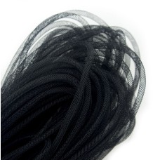 HAND® Elastic Lightweight Millinery Tubular Crin Trim - diameter 4 mm, appx 30 meters per pack - Black