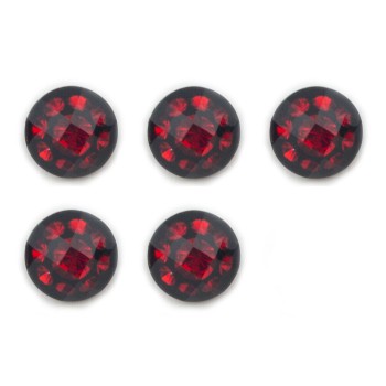 HAND® No.187 Small Red Fashion Crystal Buttons 12 mm Diameter - Pack of 5