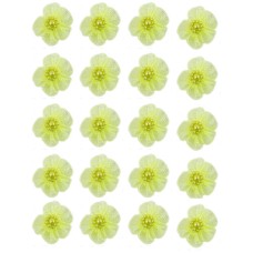 HAND® Light Neon Green Pretty Shiny Mesh and Bead Cluster Flower Trims for Clothing Embellishment - Pack of 20