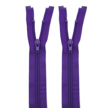 HAND® 2 PCs No.7 Purple Nylon Closed End Automatic Zips 65 cm L x 3 cm W