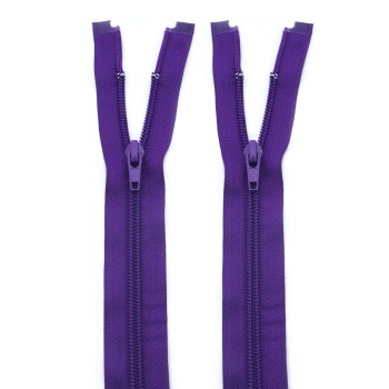 HAND® 2 PCs No.7 Purple Nylon Closed End Automatic Zips 60 cm L x 3 cm W