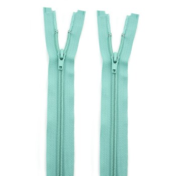HAND® 2 PCs No.7 Pastel Green Nylon Closed End Automatic Zips 70 cm L x 3 cm W
