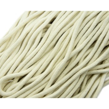 HAND® 6mmW Strong Cream 100% Cotton Rope Cord with Inner Core for General Use and Garment Embellishment - 10 Metres