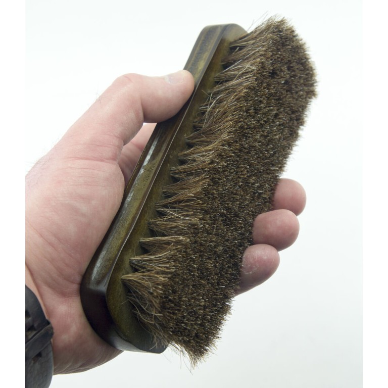 HAND® Solid Brown Wood Natural Horse Hair Brush for Household Use, Garments, Upholstery - 168 x 55 mm, Bristles 28 mm Long HAND® Solid Brown Wood Natural Horse Hair Brush for Household Use, Garments, Upholstery - 168 x 55 mm, Bristles 28 mm Long