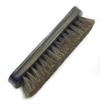 HAND® Solid Brown Wood Natural Horse Hair Brush for Household Use, Garments, Upholstery - 168 x 55 mm, Bristles 28 mm Long