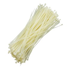 HAND® Self-locking Plastic Nylon Cable Ties, Zip Tie Wraps - White (8 mm x 250 mm - 250 pcs)