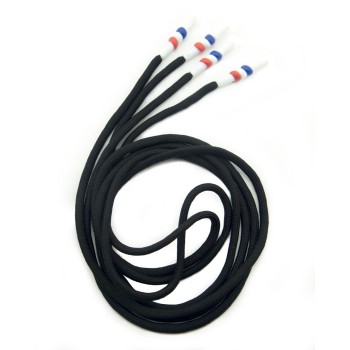HAND® S-HLB Black Nylon Hoodie Cords with Waterproof Fun Colours Ends - 145 cm x 5 mm - Set of 2