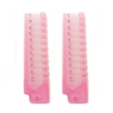 HAND® Baby Pink Small Folding Travel Pocket Brush Combs - 10 cm Long Folded Size - Set of 2