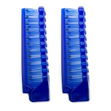 HAND® Dark Blue Small Folding Travel Pocket Brush Combs - 10 cm Long Folded Size - Set of 2