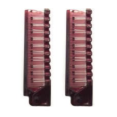 HAND® Burgundy Small Folding Travel Pocket Brush Combs - 10 cm Long Folded Size - Set of 2