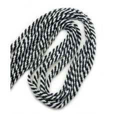 HAND® 100% Cotton 6mmW Black and White Rope Trim for Garment and Soft Furnishing Embellishment - 3 Metres