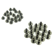 HAND® 20 Sets of Gun Metal Tone Metal Binding Screws with Domed Screw Head - 10mm Diameter x 8mm Deep