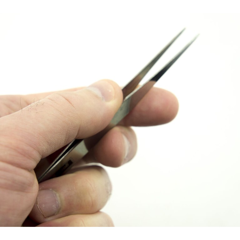 HAND® TS-15 Straight Nose Steel Sewing Machine Tweezers for Professionals, Students and Home Crafters - 11.4 cm Long HAND® TS-15 Straight Nose Steel Sewing Machine Tweezers for Professionals, Students and Home Crafters - 11.4 cm Long