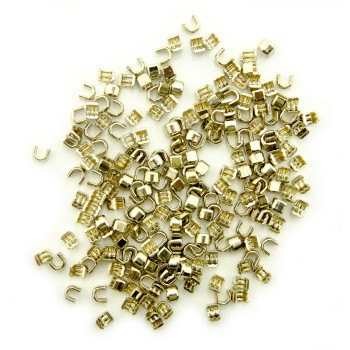 HAND® Pack of No 5 3mm Gold Tone Metal Zip Top Stop Staples Ends - Approx 100 Pairs (33 g) HAND® Pack of No 5 3mm Gold Tone Metal Zip Top Stop Staples Ends - Approx 100 Pairs (33 g)