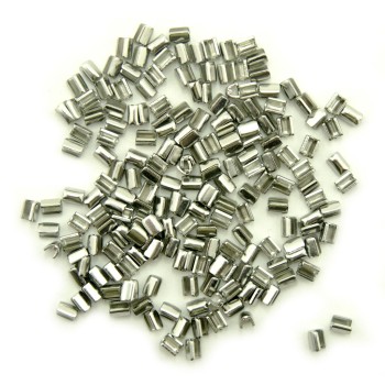 HAND® Pack of No 5 3x5mm WIDE Silver Tone Metal Zip Top Stop Staples Ends - Approx 100 Pairs (44 g)