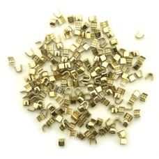 HAND® Pack of No 8 4mm Gold Tone Metal Zip Top Stop Staples Ends - Approx 100 Pairs (43 g)