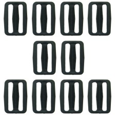 HAND® PK Webbing Black Hard Plastic Slide Rectangle Buckle 53mm Wide - Pack of 10