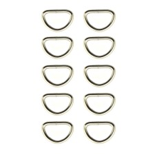 HAND® Set of 12 Silver Tone Metal D Rings for Making & Repairing Belts and Bags - 28 mm, Fits Straps 21 mm Wide