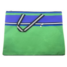 HAND® Green & Blue Heavy Duty Daily Fashion Tools Portfolio Carrying Bag with 2 Compartments - 395 x 300 mm, Fits Over A4 Size