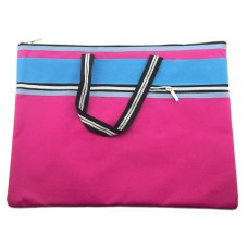HAND® Pink & Blue Heavy Duty Daily Fashion Tools Portfolio Carrying Bag with 2 Compartments - 395 x 300 mm, Fits Over A4 Size